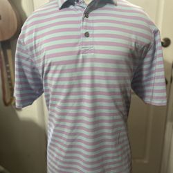 Footjoy Golf Shirt, Stripped with Self Collar
