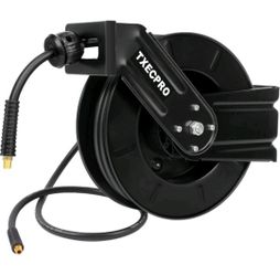 TXECPRO Retractable Air Hose Reel, 3/8 in X 50 FT Hybrid Air Hose Max 300 PSI