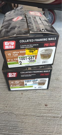 Grip Rite Colated Framing Nails 2500 pcs 3” x .120”