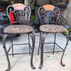Rod Iron Bar Chairs