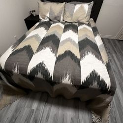 Queen bed Frame and Mattress
