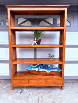 Bookcase, bookshelf, solid teakwood, Bali  Indonesian