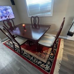 Real Wood Dining Room Set 6 Chairs