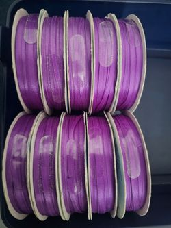New Berwick Offray Purple Ribbon 1/8 in x 10 yd - 10 Rolls