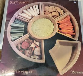 20"! Signature Housewares Incorporated Lazy Susan Serving Set with box!