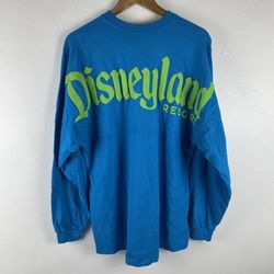 Disney Spirit Jersey Disneyland Resort Neon Blue Green Slime Medium Long Sleeve