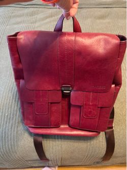 Leather backpack w/straps