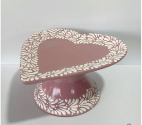 TALAVERA BASE PARA PASTEL FORMA DE CORAZON