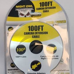 NIB 100FT Camera Extension Video/Power Cable