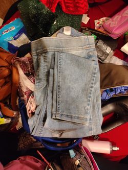 Pul On Denim Jeans Size 14 