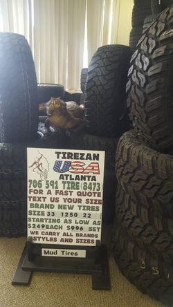 33 1250 22 BRAND NEW TIRE TIRES $249 EACH $996 SET