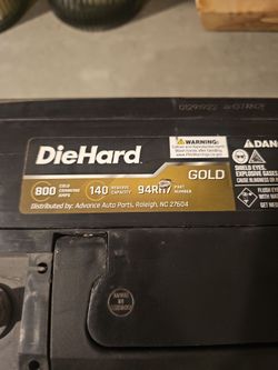 Diehard battery  Gold