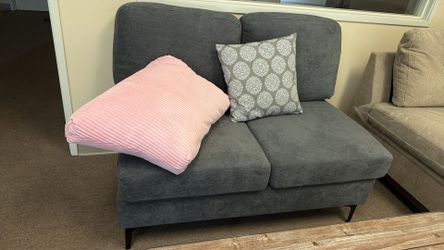 Armless Fabric Loveseat