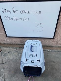 Gray Pet Carrier Crate Taxi 22x14x13