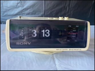 Vintage Sony Digimatic clock radio, likely from the 1970s or 1980s.