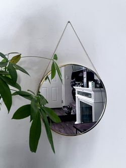 Gold Hanging Mirror
