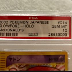 2002 McDonalds Holo Slow Poke PSA 10