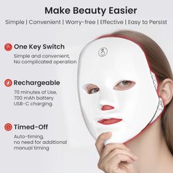 Red Light Mask For Face, 7-1 Colors Red Light Face Mask,