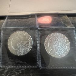 2 .999 Fine Silver Coins 