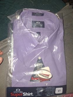 Size 17 Dress shirts long sleeve/ short