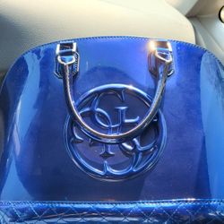 GUESS Korry Dome Satchel Handbag Indigo