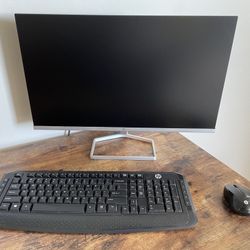 24’ HP Monitor and Keyboard