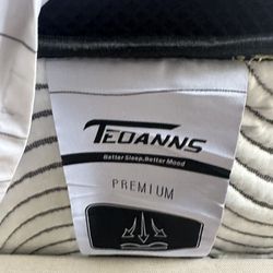 Queen Bed With Mattress & Bedding