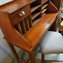 Wood Desk With Chair