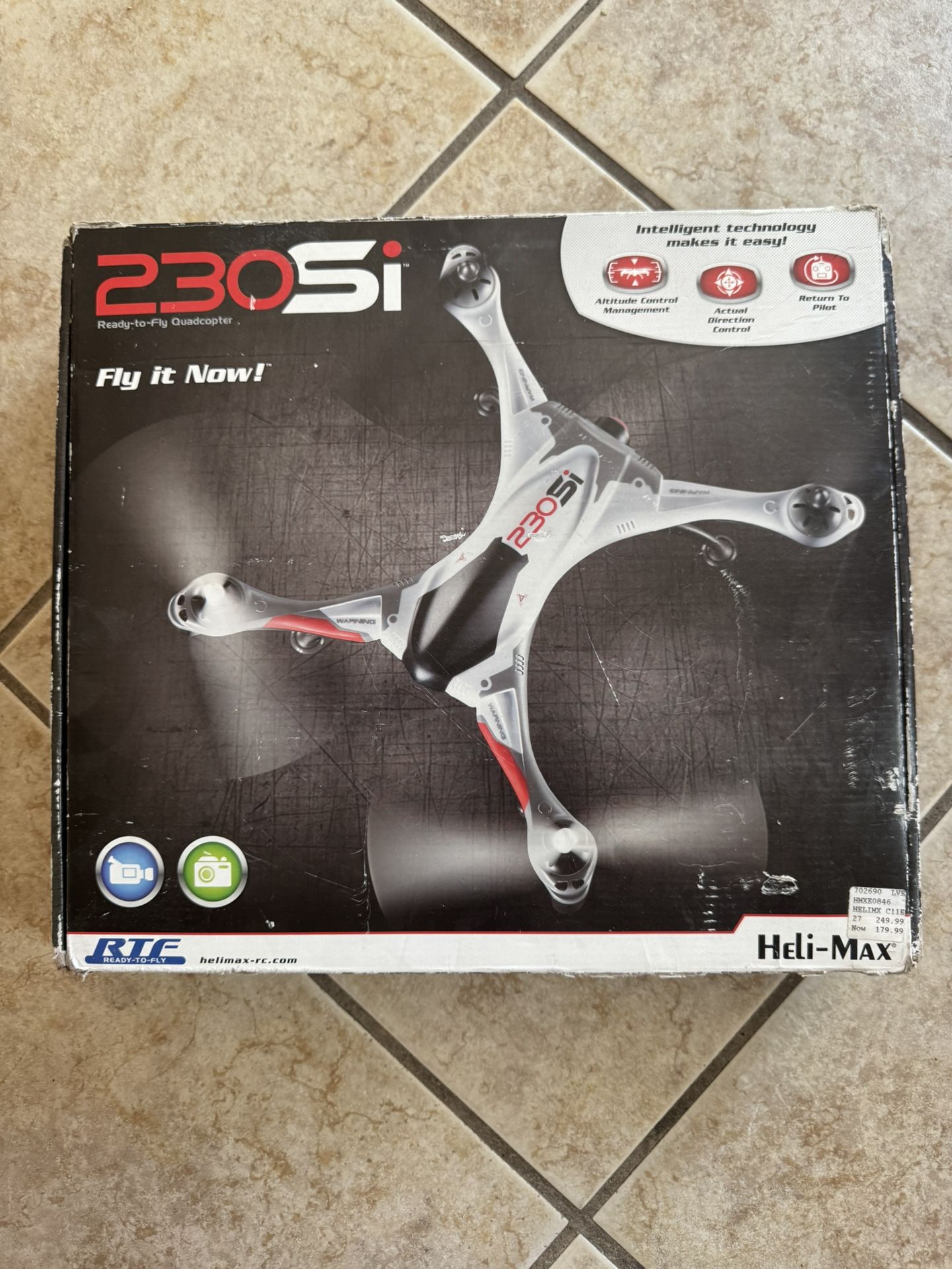 Heli-Max 230Si QuadCopter Drone w/Video Camera (5.7" rotors) HMXE0846