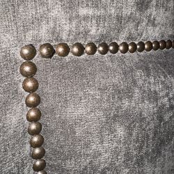 Grey velvet/suede king sized backboard