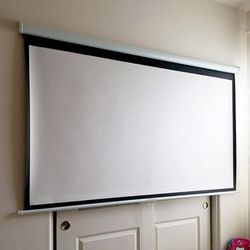(New) $60 Manual Pull-down Projector Screen Size 100”, Ratio 16:9, View Area 87x49”