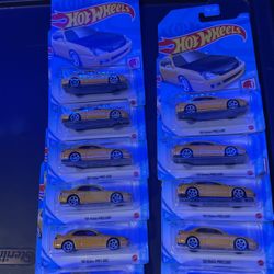 Lot Of 11 Yellow Honda Preludes 