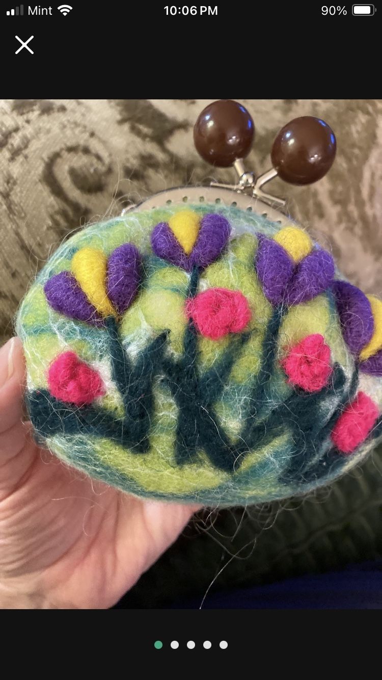 Floral Felt Coin Purse