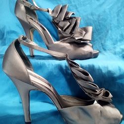 Silver High Heel 'Nina-New York' Women's Size 9