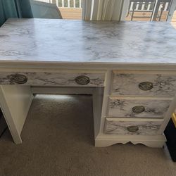 White Dresser and Vanity On Curb