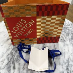 Louis Vuitton Bag, Ribbon And Name Card