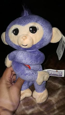 Fingerlings Monkey Purple Glitter Cute Plush Stuffed Toy