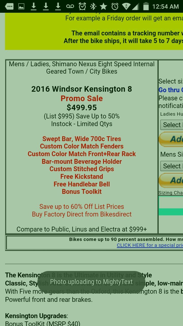 Windsor kensington online 8 speed