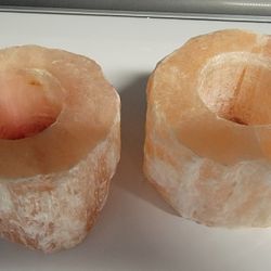 Natural Mineral Candle Holders