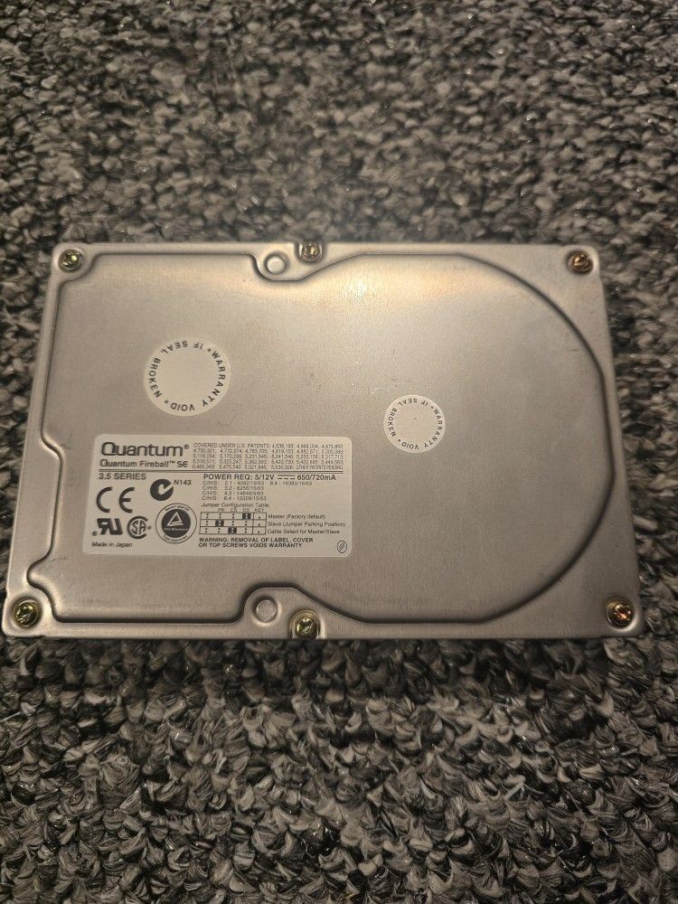 Hard Drive IDE Quantum Fireball SE SE64A013 02-B 6.4AT