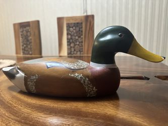 Vintage Hand Painted Wooden Duck Decoy