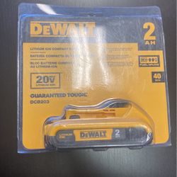 DeWalt (DCB203) 20V Max (2AH) Compact Lithium Battery Pack