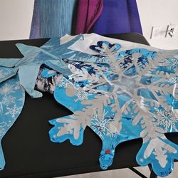 Frozen Party Cutout + Backdrop + Foil balloons