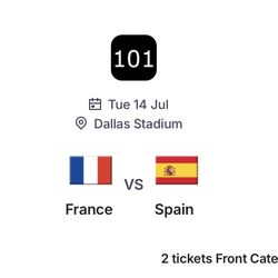 2 Fifa Tickets To Spain Vs France 