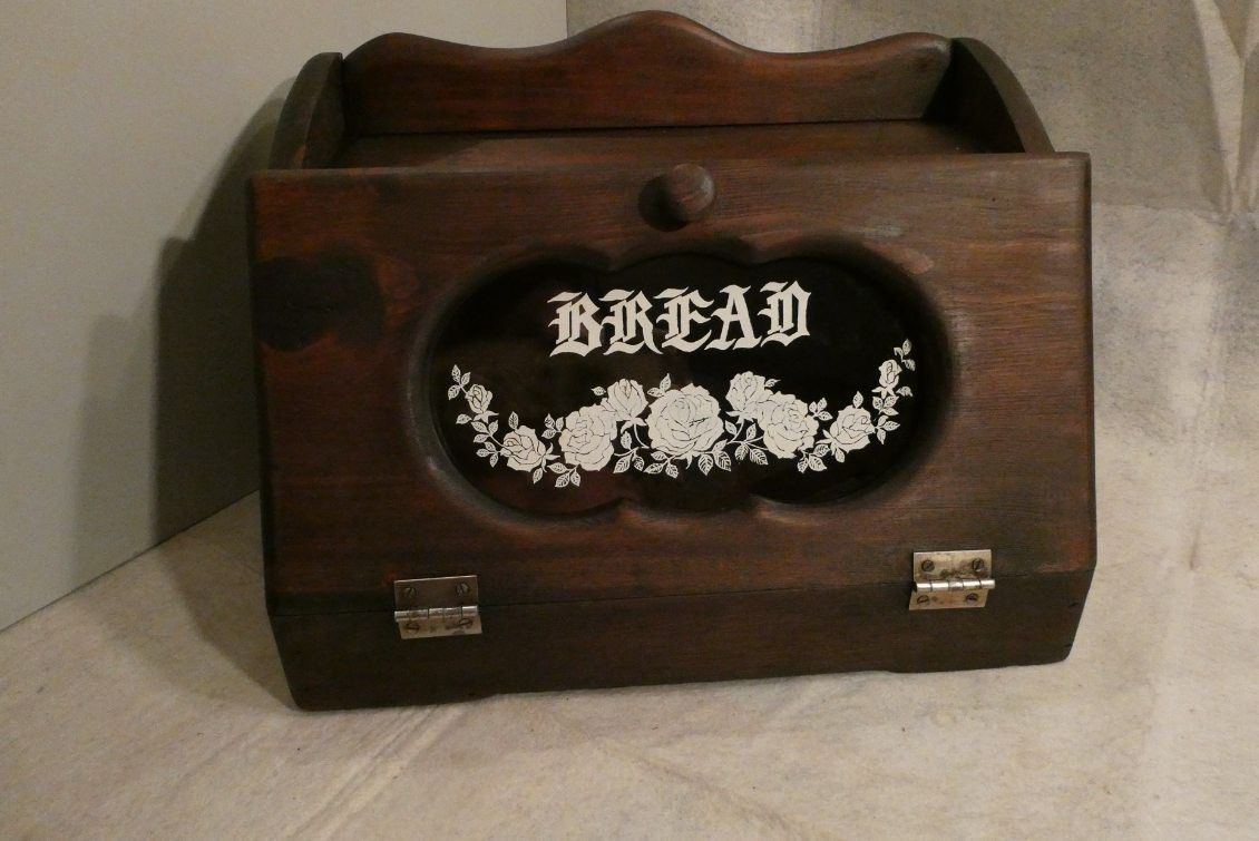 Vintage Wooden Bread Box
