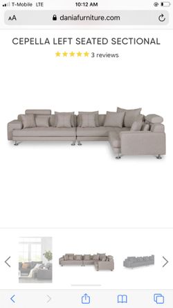 Brand new sectional with large ottoman