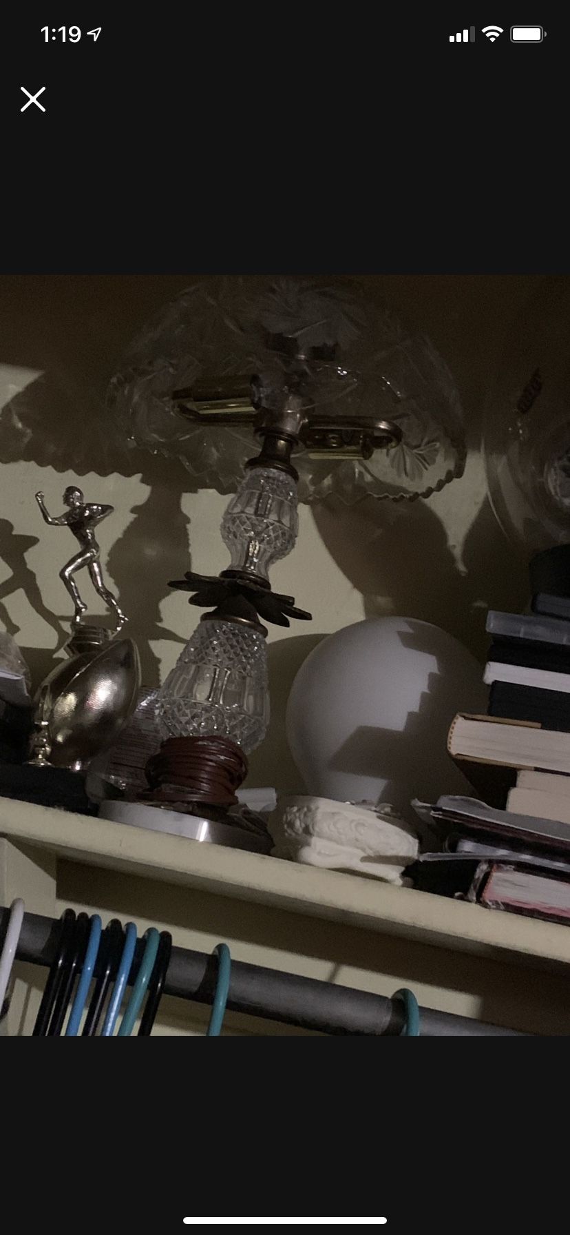 Vintage crystal lamp