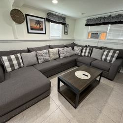 Sectional Sofa With Pull Out Sleeper And Coffee Table