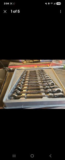 Blue-Point by Snap-on 12-Piece Metric Flex-Head Ratcheting Wrench Set (8-19mm)