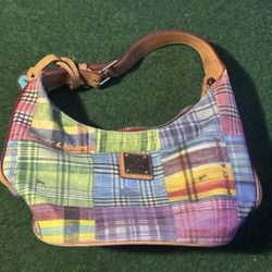 Dooney & Bourke Plaid Shoulder Bag Purse Authentic